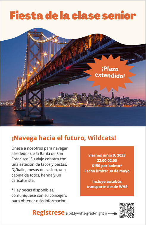 Grad Night Poster-Spanish
